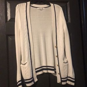 White cardigan